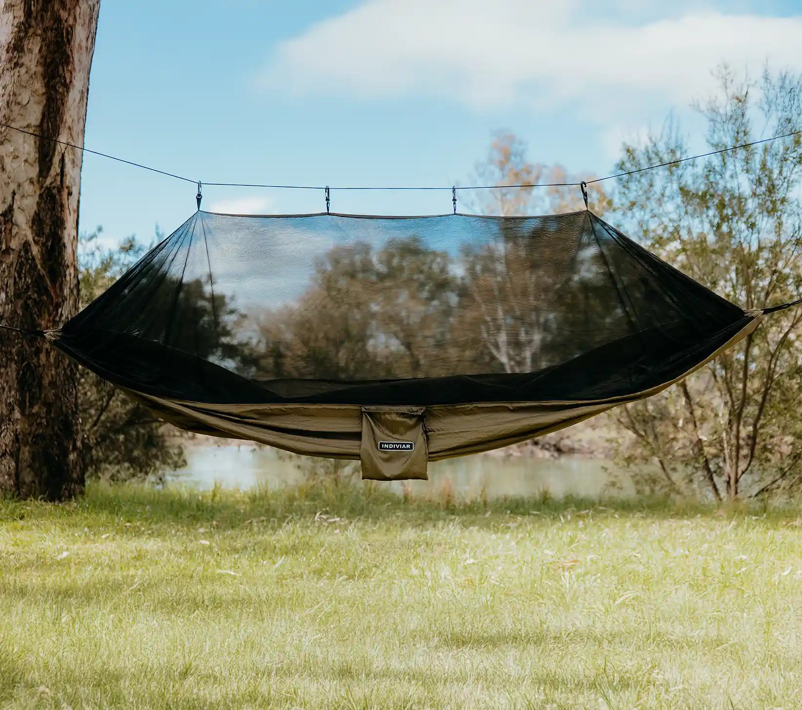 Camping Hammock with Mosquito Net Reversable