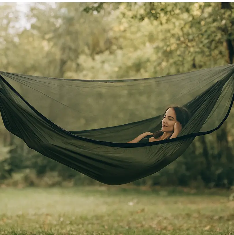 Camping Hammock with Mosquito Net Reversable