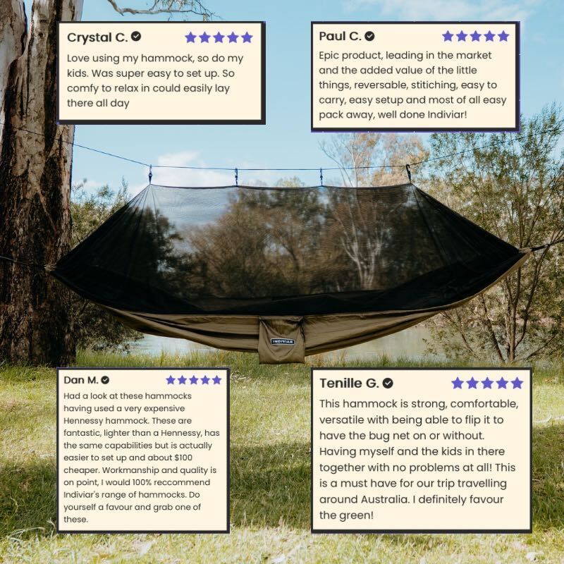 2-in-1 Camping Hammock with Built-In Mosquito Net