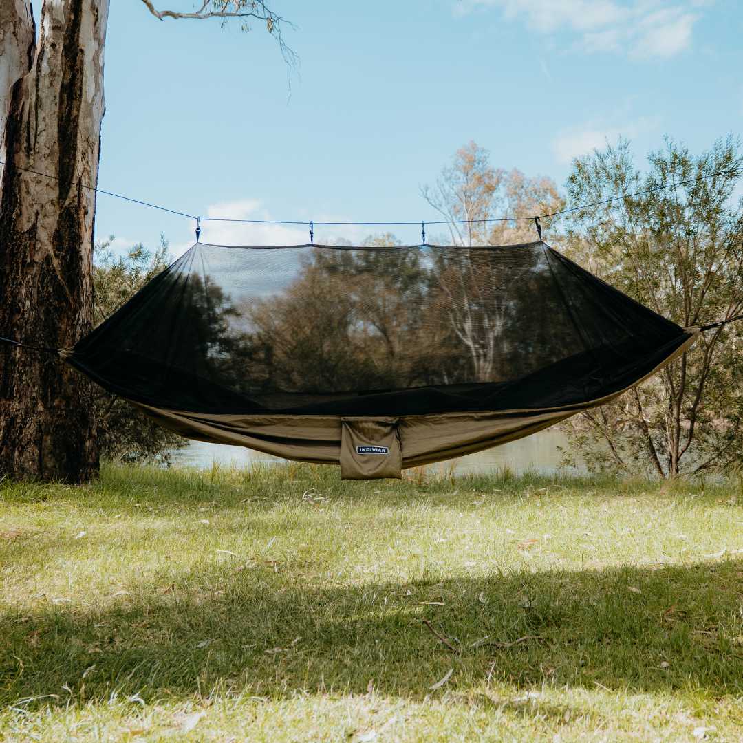 2-in-1 Camping Hammock with Built-In Mosquito Net