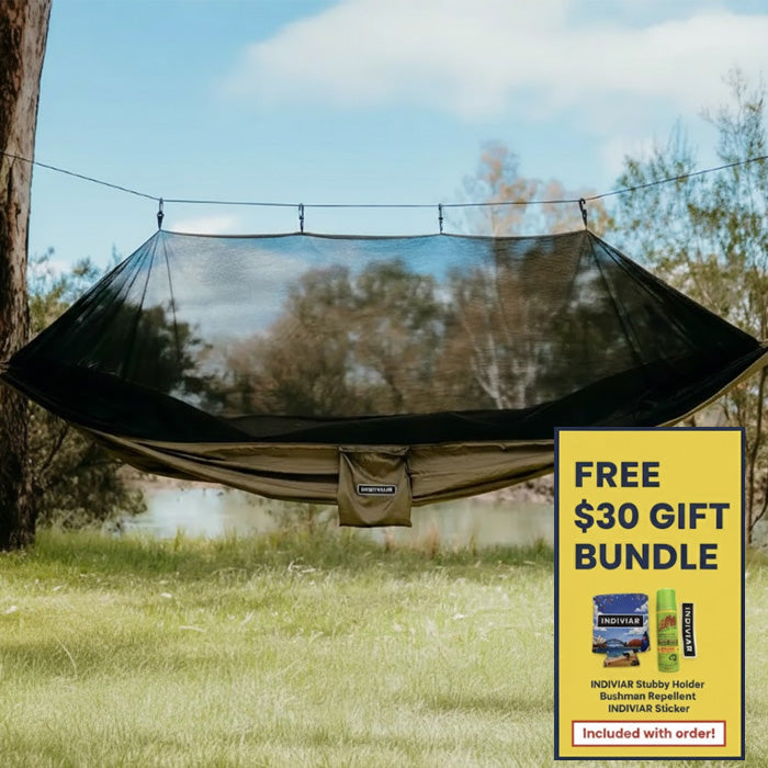 2-in-1 Camping Hammock with Built-In Mosquito Net